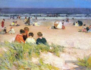 Au bord de la rivière Impressionniste plage Edward Henry Potthast Peinture à l'huile
